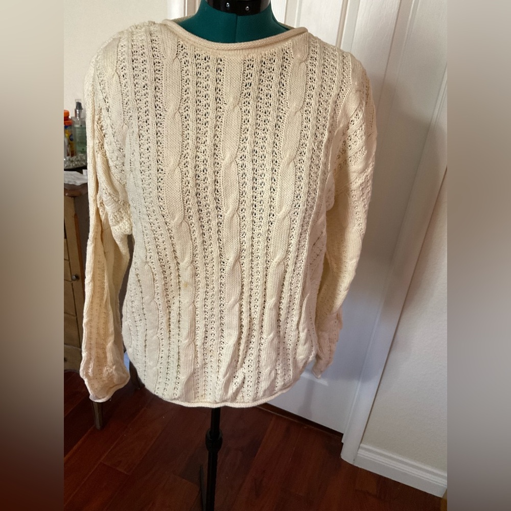 Cream cable knit sweater